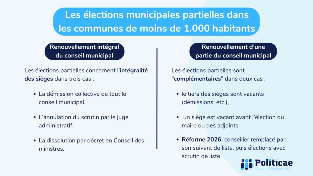 Les élections municipales partielles