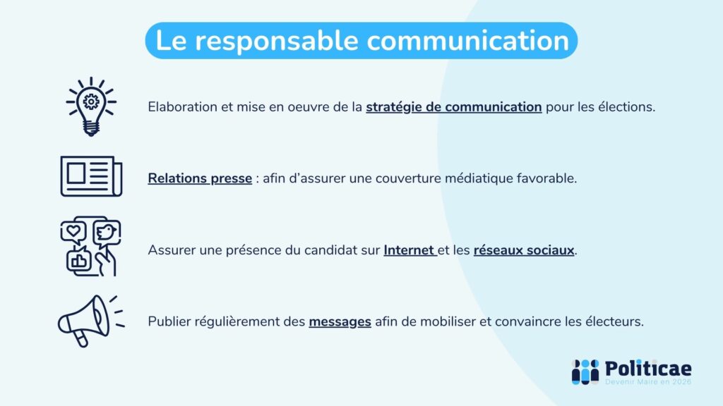 Le responsable communication