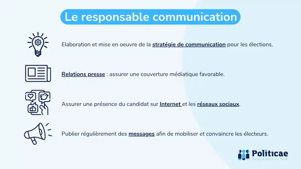 Le responsable communication