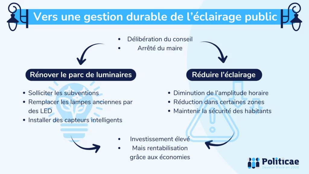 Rénover et réduire l'éclairage public dans la commune